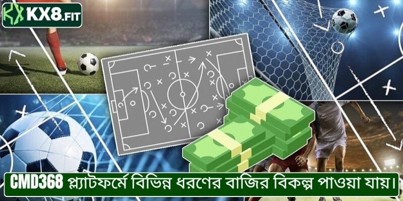 সিএমডি৩৬৮ প্ল্যাটফর্মে বিভিন্ন ধরণের বাজির বিকল্প পাওয়া যায়।