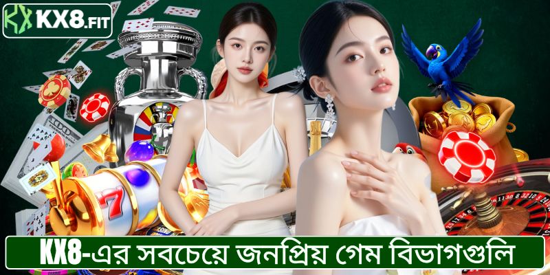 KX8-এর সবচেয়ে জনপ্রিয় গেম বিভাগগুলি